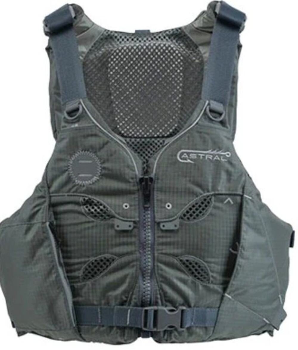 NEW Astral V-Eight Fisher  PFD Life jacket  Pebble Gray Adult Small Medium